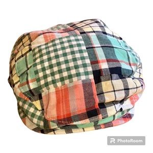 Crazy 8 kids madras  golf hat - size 7-8
